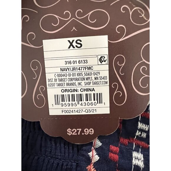 Knox Rose Peasant Blouse Embroidered Short Sleeve Dark Blue Size XS Hippie NWT - Picture 9 of 13